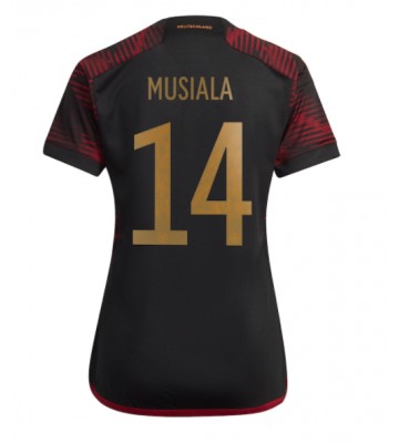 Tyskland Jamal Musiala #14 Bortatröja Dam VM 2022 Kortärmad
